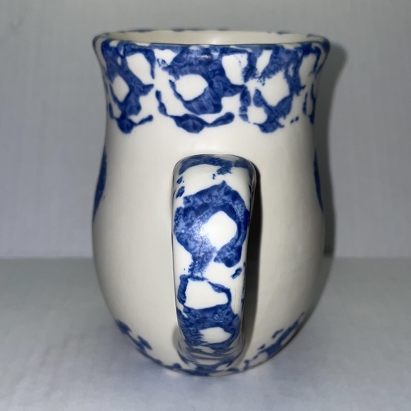 💕💕Vintage Blue heart sponge ware mug 14 oz - Picture 3 of 6